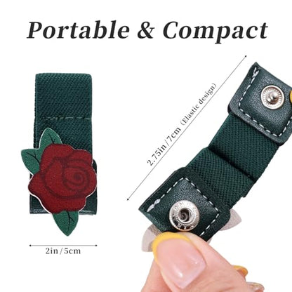 2 PCS Cord Organizer,Cord Keeper,Cable Organizer USB Holder,Cable Straps,Earbud case,wrap Headphone,Headset Winder,Earphone Clips Ties,stocking stuffers Gifts for Women Leather Rose - style: Rose