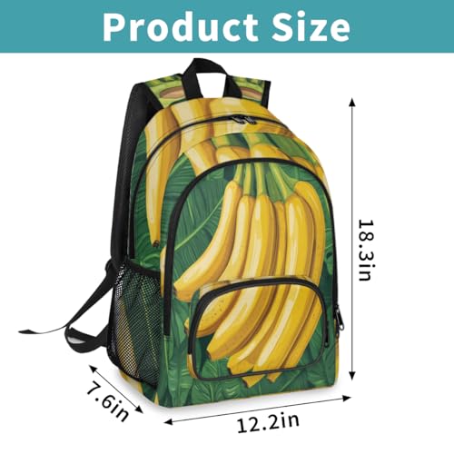 Tropical Banana Fruit Large Backpack for Women and Men Waterproof Travel Laptop Backpack Lightweight Business Work Daypack Fits 17 Inch Computer - color: Multicolor 4