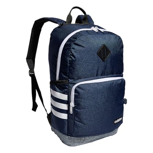 3-Stripe Classic backpack for men and women, bag with laptop sleeve - color: Collegiate Navy/Jersey Onix Grey/White/4.0
