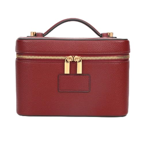 Makeup Bag Vanity Case with Removable Divider Travel Toiletry Bag Portable Cosmetic Bag Makeup Organizer Case (Claret) - color: Claret