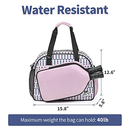 Boulder Bee Pickleball Tote Bag for Women with Paddle Holder - color: Pink Done