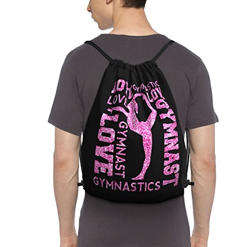 Gymnastics Drawstring Backpack Gym String Bag Drawstring Sackpack Sport For Womens Mens - color: A1 Gymnastics