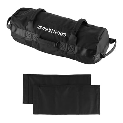 GarveeLife Workout Sandbag Unfilled - 5-200 LBS Heavy Duty Fitness Sandbag for Strength Training, Core & Full-Body Exercises | Adjustable Weight Home Gym - size: 25-75 LB
