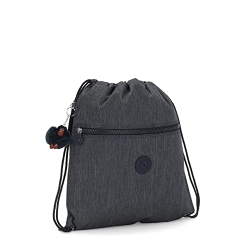 Kipling Women's Supertaboo Drawstring Bag, Strong, Colorful, Convenient, Polyamide Schoolbag - color: Marine Navy, size: 15.5''L x 17.75''H x 0''D