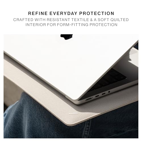 Native Union Stow Slim for MacBook Air 13” (2018 & Later), MacBook Pro 13” (2016 & Later) – Premium MacBook Sleeve with Easy-Access Magnetic Closure (Sandstone) - color: Sandstone, size: 14"