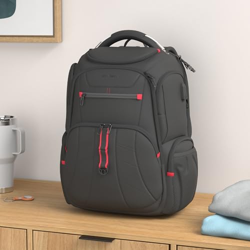 VANKEAN Travel Laptop Backpack 17.3 Inch TSA Friendly, Water-Repellent Anti Theft XL Computer Backpack with RFID Pockets College Backpacks with USB Port for Men Women Business Work Bag, Black - style: Travel Backpacks
