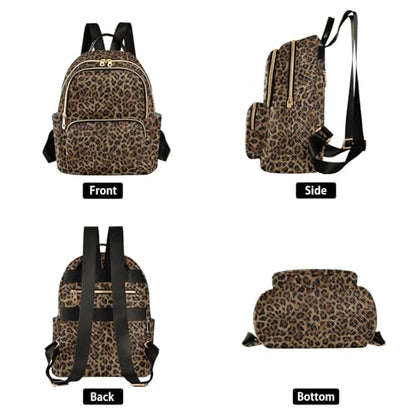 ALAZA Mini Backpack Purse for Women Lightweight Girls Small Size Cheetah Leopard Print Animal School Teens College Traveling - color: Cheetah Leopard Print Animal, size: Small