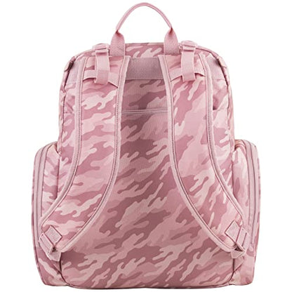 BODHI Baby Tech Top Loader Diaper Bag Backpack with removable changing pad, Unisex, for Moms and Dads - Pink Camo - color: Pink