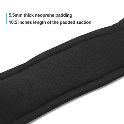 Ankle Straps Neoprene Padded Fitness Wrist Cuffs with D Ring High Strength Exercises Gym Pulley Strap for Cable Machines (Black 2 Pack)