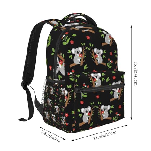 Outdoor Sports Travel Backpack Leaves Flowers Cartoon Koala, Lightweight Daypack for Men Women Gym and Beach - color: Pattern (231)