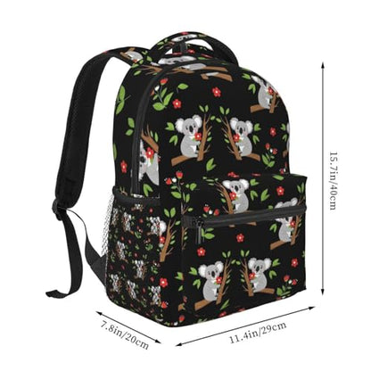Outdoor Sports Travel Backpack Leaves Flowers Cartoon Koala, Lightweight Daypack for Men Women Gym and Beach - color: Pattern (231)