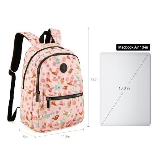 Montana West Backpack for Women Western Travel Backpack Purse Casual Daypack for Laptop College - color: Western Boots Pink