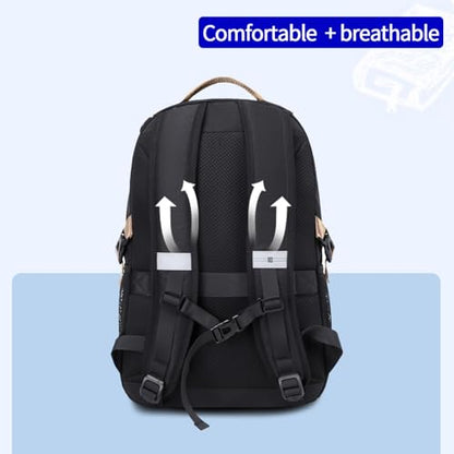 Laptop Backpack, Lightweight Waterproof Material, Travel Sports Bag, Suitable for 16 inch Laptops - color: Black