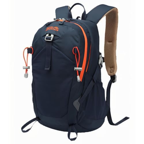 Hiking Backpack 30L Foldable Travel Daypack For Women Men,Camping Daypack Backpacks Lightweight,Durable Hiking Backpack Fit For Hiking,Daily Commuting,Short Trips.(With Rain-cover) - color: Navy Blue, size: 30L