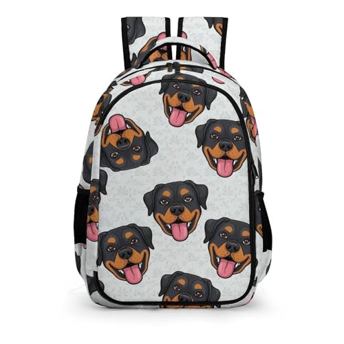 Nurse Teacher Travel Backpack Rottweilers And Thistles Purse, Cute Laptop Backpack with Tumbler Holder for Women College Work Casual Daypack - color: Pattern (318)