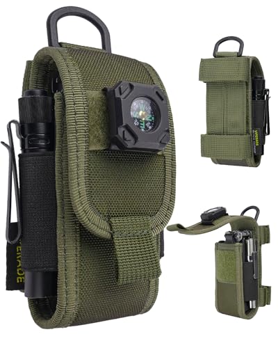VIPERADE CHA9 Multitool Sheath for Belt Compatible with Leatherman - Horizontal & Vertical Carry Molle Multitool Holster, 900D Nylon EDC Belt Organizer for Men - color: Green