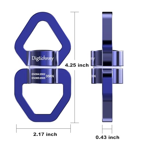 Swing Swivel, 35KN Safety Rotational Device,Swing Spinner for Web Tree Swing, Aerial Dance, Children's Swing, Hanging Hammock（Dark Blue） - style: Dark Blue-1 Pack