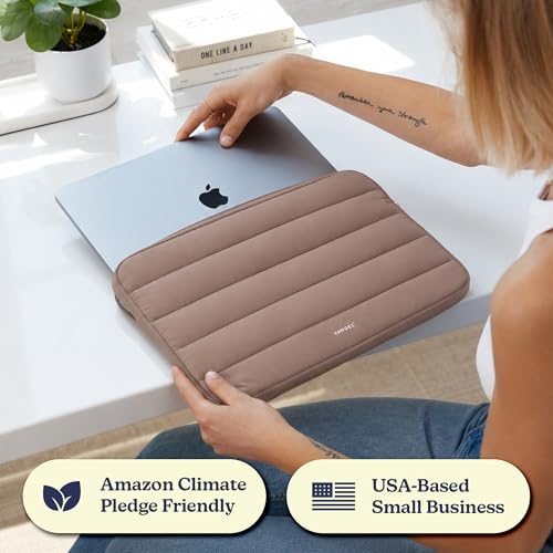 Vandel The Original Puffy Laptop Sleeve Case, 13-14 inch Laptop Sleeve Bag Case 13.3 Inch, Compatible with MacBook Air 13, Pro 14/13 iPad Pro 12.9, HP Dell ASUS, Computer Bag Cover - color: d. Latte, size: 13-14 Inch