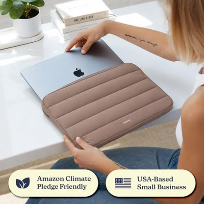 Vandel The Original Puffy Laptop Sleeve Case, 13-14 inch Laptop Sleeve Bag Case 13.3 Inch, Compatible with MacBook Air 13, Pro 14/13 iPad Pro 12.9, HP Dell ASUS, Computer Bag Cover - color: d. Latte, size: 13-14 Inch