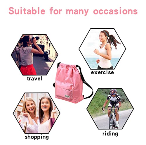 KIKIGOAL Dry Wet Separated Swimming Bag Portable Drawstring Backpack Waterproof Gym Sports Pool Beach Gear Bag - color: Green