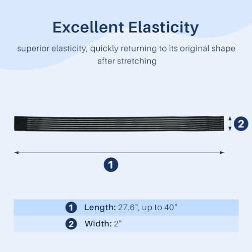 Comfytemp Ice Pack Strap, Stretchable, Reusable, 27.6 x 2 in, 1pc, Ice Belt Extender Strap, Elastic Hook and Loop Extension Strap Adds Length to Most Ice Packs, Multiple Uses - size: 27.6 x 2 in