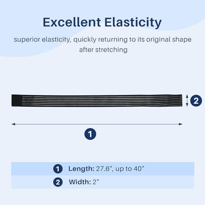 Comfytemp Ice Pack Strap, Stretchable, Reusable, 27.6 x 2 in, 1pc, Ice Belt Extender Strap, Elastic Hook and Loop Extension Strap Adds Length to Most Ice Packs, Multiple Uses - size: 27.6 x 2 in