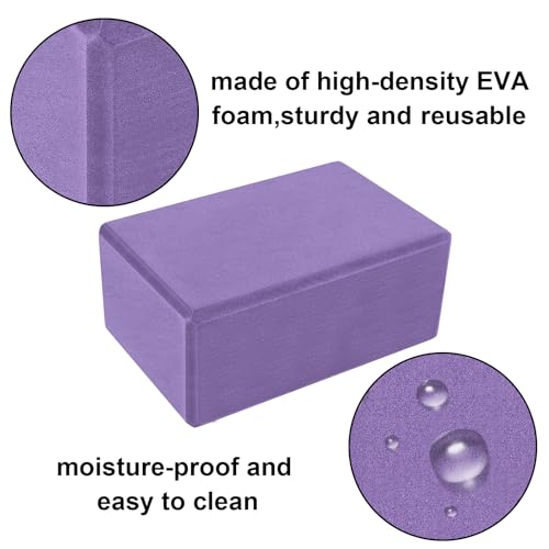 Muka Yoga Blocks 4x6x9 Inch, High Density EVA Foam Yoga Brick for Meditation, Pilates - color: Blue, size: 2 pack