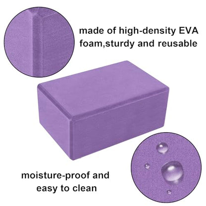 Muka Yoga Blocks 4x6x9 Inch, High Density EVA Foam Yoga Brick for Meditation, Pilates - color: Red, size: 4 pack