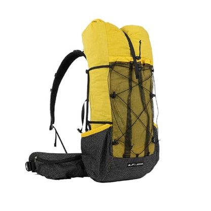 3F UL GEAR QiDian Pro UL 46+10L Backpack Outdoor Climbing Bag Camping Hiking Bags UHMWPE ultralight (Yellow) - color: Yellow