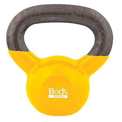 Body Sport Cast Iron Vinyl Coated Kettlebells – Kettlebell for Weight Lifting – Strength Training Kettlebell – Professional Fitness for Gym & At Home - style: 30-pound