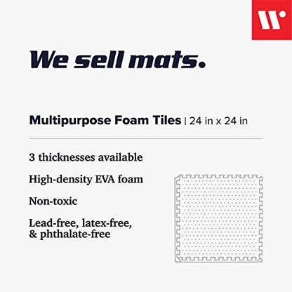 We Sell Mats 1/2-inch Multi-Purpose, Sky Blue, 24 Sq Ft (6 Tiles)