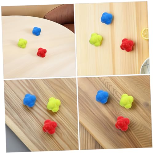 Sosoport 6pcs Hexagon Reaction Ball Hand Eye Coordination Trainer Hockey Equipment Enhance Reflexes Fitness Training Ball
