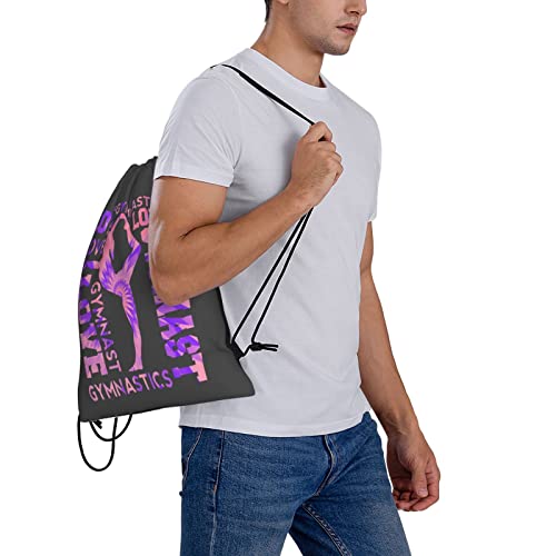 Gymnastics Drawstring Backpack Gym String Bag Drawstring Sackpack Sport For Womens Mens - color: A11 Gymnastics
