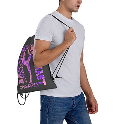 Gymnastics Drawstring Backpack Gym String Bag Drawstring Sackpack Sport For Womens Mens - color: A11 Gymnastics