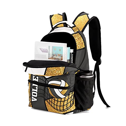 Customized Sports Volleyball Print Waterproof Backpack with Name for Hiking Camping Picnic - color: Backpack 23