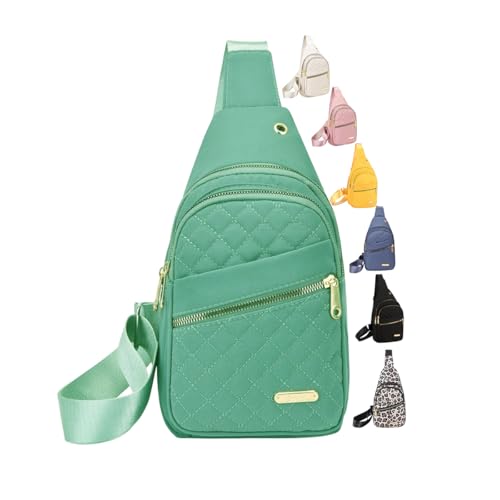 Crossbody Small Sling Backpack Sling Bag for Women Men, Chest Bag Daypack Crossbody for Travel Sport Running Hiking (Green) - color: Green