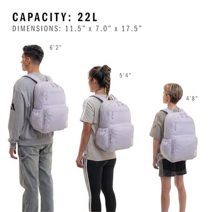 adidas Lineage Backpack for Laptop, School and Travel, 22L, Frozen Purple/Grey Two, OSFA - color: Frozen Purple/Grey Two