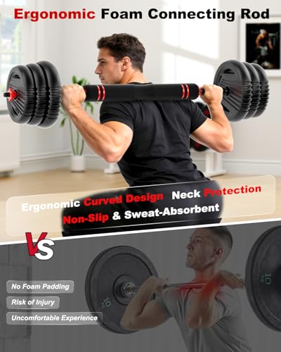 Adjustable Dumbbells, 20/30/45/70/90lbs Free Weight Set with Connector,5 in1 Dumbbells Set Used as Barbell,Kettlebells,Push up Stand,Fitness Exercises for Home Gym Suitable Men/Women - style: 70LB(35LB Pair)