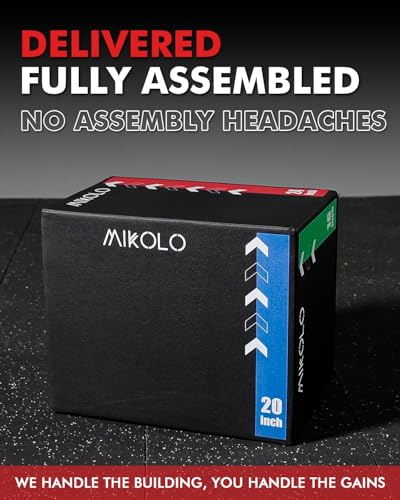 Mikolo 3-in-1 Foam Plyometric Box – Soft Jump Box with Solid Wood Core, High-Density Foam and Non-Slip Cover – No Assembly Required for Home Gym Workout - style: 20" x 18" x 16"
