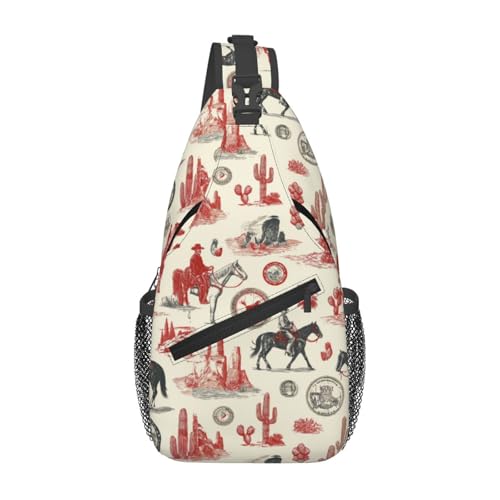 Horse Sling Bag Crossbody Backpack Lightweight Chest Bag Casual Travel Daypack For Work Daily Commute And Short Trips - color: Derby Horse