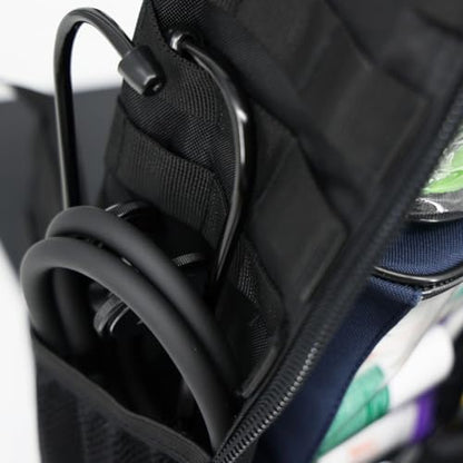 Lightning X Stocked Modular Trauma & Bleeding First Aid Responder Medical Backpack + Kit + Hydration Bladder - Black - color: Black W/ Hydration Bladder