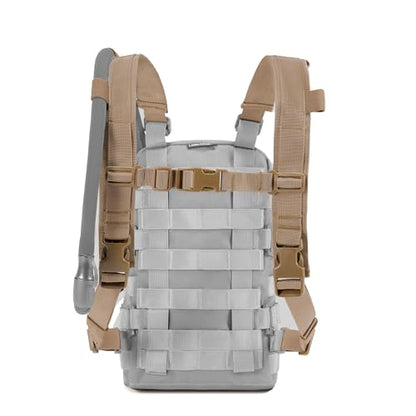 Universal Adjustable Shoulder Straps Mini Hydration Pack Backpack Carrier, Lite Tactical Backpack Replacement Straps with Sternum Strap (Brown) - color: Coyote Brown&mc-shoulder Straps