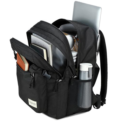 abshoo 32L Backpack for School College Bookbag Middle High School Backpacks Casual Daypack Travel Backpack (Black) - color: Black