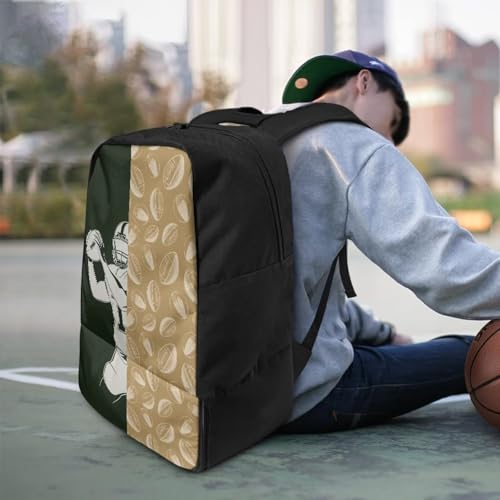Basketball Backpack With Separate Ball Compartment And Shoes Fit Basketball Volleyball Football - color: Rugby Player