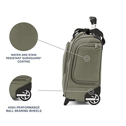Travelpro Luggage Maxlite 5 Softside Lightweight Rolling Underseat Compact Carry on Upright 2 Wheel Bag, 15-Inch — Slate Green - color: Slate Green
