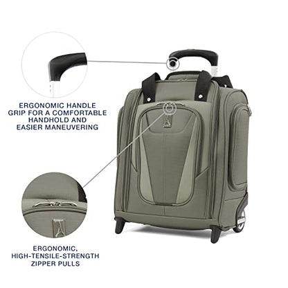 Travelpro Luggage Maxlite 5 Softside Lightweight Rolling Underseat Compact Carry on Upright 2 Wheel Bag, 15-Inch — Slate Green - color: Slate Green
