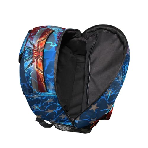 susiyo Custom Name Backpack Personalized School Bookbag Red and Blue Lightning Spider Lightweight College Back Pack Travel Camping Casual Daypack for Teens Girls Boys Women Men - color: Custom Spider