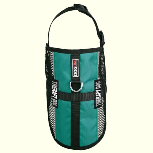 Dogline MaxAire Vest Therapy Dog Removable Patch Adjustable Harness Reflective for Puppies Small Medium and Large Dogs 13 by 16 Inch Girth Teal - color: Teal, size: Girth 13 by 16"
