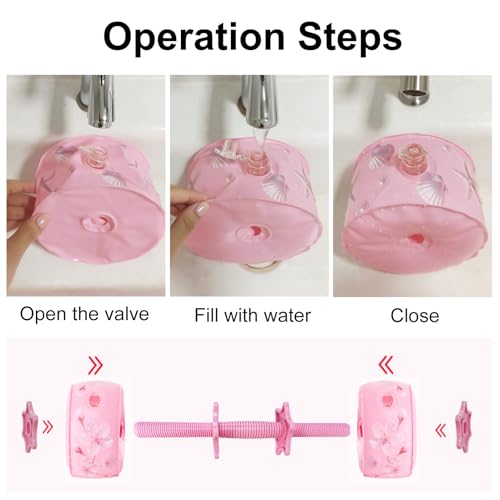 Travel Weights Water Filled Dumbbell Set of 2,6LB Hand Weights for Women at Home Gym Exercise Training - color: Starfish Shell