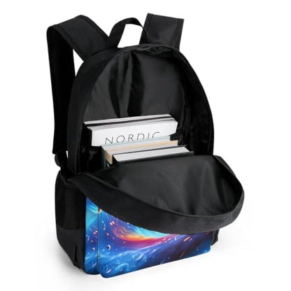Soccer Blue Cool Backpack, Durable Polyester Daypack with Laptop Compartment, Reinforced Bottom, Adjustable Shoulder Straps And Multi Pockets for Travel And Daily Use - color: Soccer Blue Cool